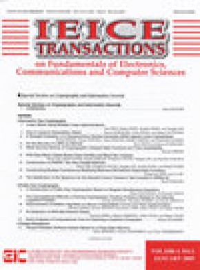 Ieice Transactions On Fundamentals Of Electronics Communications And Computer Sc雜志