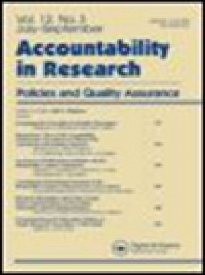 Accountability In Research-policies And Quality Assurance雜志