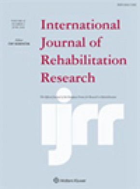 International Journal Of Rehabilitation Research雜志
