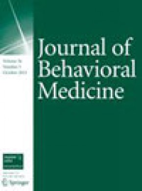 Journal Of Behavioral Medicine雜志