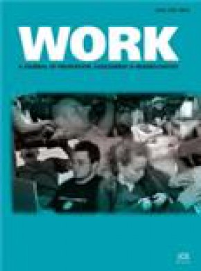 Work-a Journal Of Prevention Assessment & Rehabilitation雜志