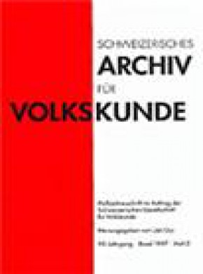 Schweizerisches Archiv Fur Volkskunde雜志