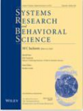 Systems Research And Behavioral Science雜志