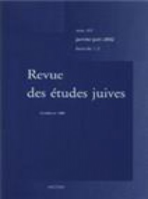 Revue Des Etudes Juives