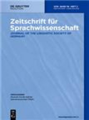 Zeitschrift Fur Sprachwissenschaft雜志