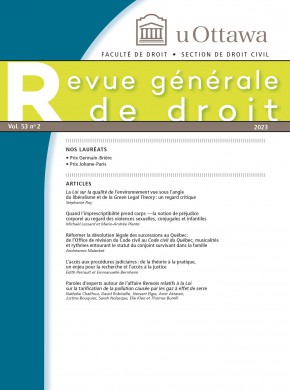 Revue General De Droit雜志