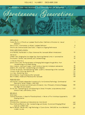 Spontaneous Generations-journal For The History And Philosophy Of Science雜志